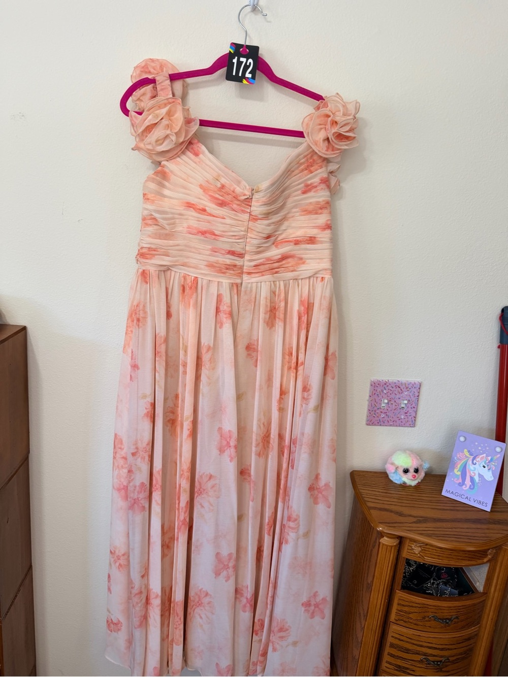 Tania Peach Azazie Atelier maxi dress size 14 - Picture 4 of 9